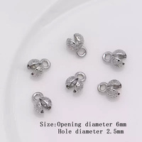 Vente en gros d'accessoires à bricoler soi-même en argent sterling 925 6mm collier de perles connecteur de bracelet perles à rayures composants de résultats de bijoux