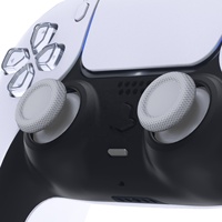 EXtremeRate Original Noir Bouton Collant Thumbstick Poignées Joystick Remplacement Thumb Stick pour PS5 & PS4 Controller