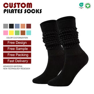 여성용 레인보우 슬라우치 양말 사용자 정의 로고 바디 커프 가을 승무원 길이 사용자 정의 제조 업체 통기성 니트 데일리 스포츠 양말 - Product Image 2
