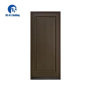 DS 6 Panel 6 Lite prima grain putih permukaan eksterior pintu baja dengan kayu pinus pintu pintu pintu