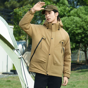 ลงเสื้อแจ็คเก็ต2025ผู้ชายแฟชั่นใหม่แบรนด์กีฬากลางแจ้งของผู้ชายสวมเครื่องมือหนาเพื่อรักษาความอบอุ่นแฟชั่นโลโก้ที่กำหนดเอง - Product Image 5