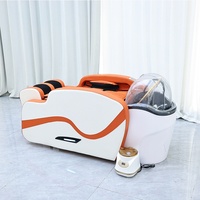 Fauteuil de lavage de cheveux électrique entièrement automatique avec massage et vapeur pour spa capillaire et salon de beauté
