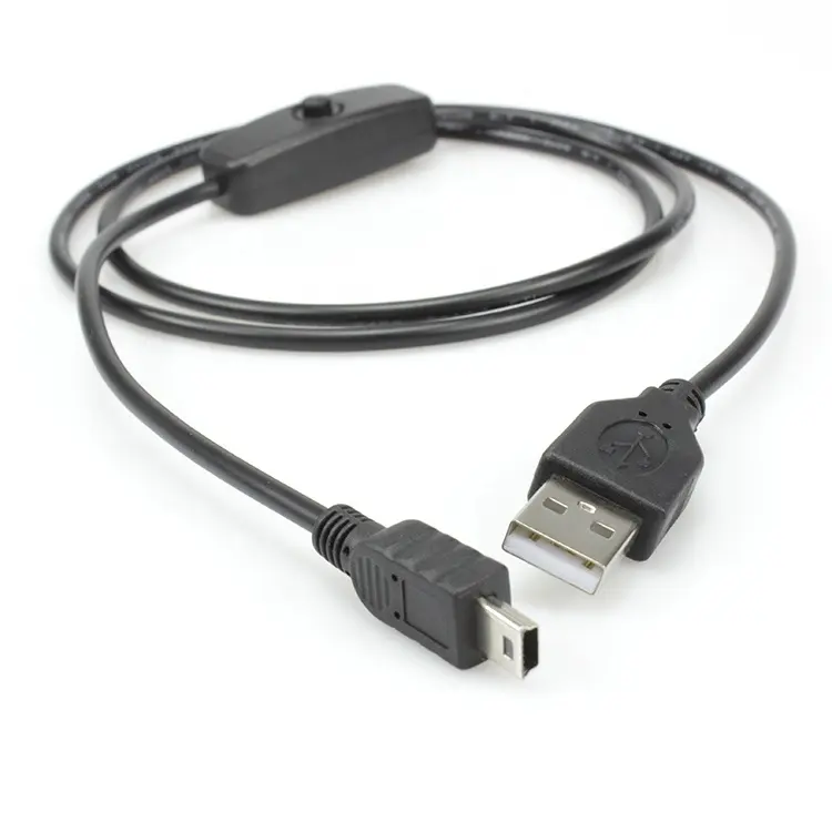 Male to Female MINI USB cable with on-off switch for lamp or fan