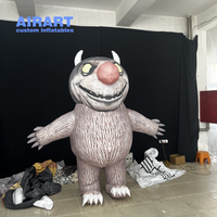 Costume de monstre de dessin animé gonflable de décoration d'activité d'enfants pour la représentation d'étape, costume gonflable d'animal de marche de défilé de rue