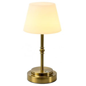 Lampe tactile minimaliste moderne, abat-jour en métal et tissu, plusieurs hauteurs, ensemble de lampes multiples, télécommande, rechargeable par USB - Product Image 1