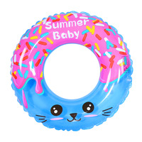 Usine En Gros Vente Chaude Donut Requin Sirène Anneau De Bain pour Enfants Piscine Flotteurs Tube Gonflable Anneau De Natation Gonflable