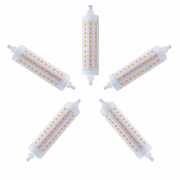 Ampoule LED Xmation R7S 15W 2100lm pour éclairage intérieur d'hôtel, CRI>80, température de couleur 2700K-6500K, construction en plastique et aluminium, FCC/CE