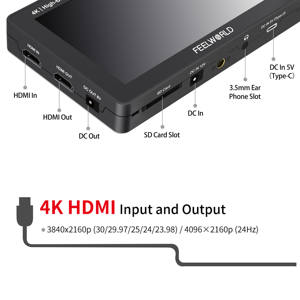 FEELWORLD F6 PLUSX 5,5 "DSLR Cámara Monitor de campo 1600nit Brillo IPS Pantalla táctil <span class=keywords><strong>4K</strong></span> Entrada HDMI Salida Forma de onda Pedido al por mayor - Product Image 5