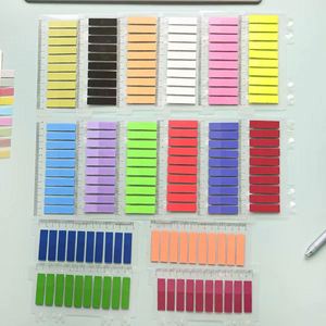 Bloc de Notas Autoadhesivas Coloridas con Regla, Pestañas Escribibles de 9*16cm para Estudiantes, Material de Oficina, Marcadores y Medición - Product Image 6