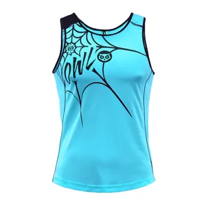 Monton Sublimation Night Run Marathon Running Vest Custom Mens Running Clothing Tank Tops Singlet