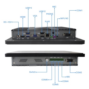 Ordinateur <span class=keywords><strong>tablette</strong></span> tactile WIN7, kiosque, mini PC industriel, panneau quadricœur 10,1 pouces "   Wifi USB Intel 4 Go pour Professionnels - Product Image 2