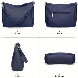 Nouveauté 2026 Sac à bandoulière pour femme en cuir PU grainé, grande capacité, style Hobo, sacoche et sac à main - Product Image 3