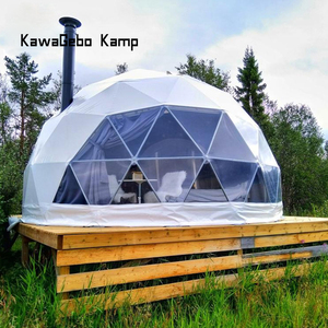 Kawagebo Kamp <span class=keywords><strong>6M</strong></span> PVC Party Trade Show Luxury Outdoor Camping Glamping Igloo Geodesic Dome Hotel Tente Maison avec salle de bain - Product Image 3