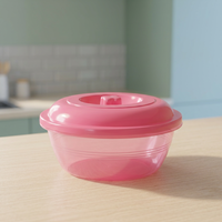 Tazón de Plástico PP Transparente con Tapa, Color y Logotipo Personalizados, Estilo Americano, Utensilios de Cocina para Cualquier Uso, Tazones para Envasado de Alimentos al por Mayor