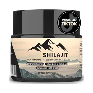 OEM Shilajit Crème Pâte Supplément Plusieurs Minéraux Acide Fulvique Shilajit Résine Pure Himalayan pour le Soutien Immunitaire