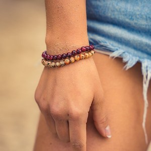 Bracelets de thérapie aux pierres précieuses en gros, bracelets en cristal pour femmes, bracelets en perles de <span class=keywords><strong>pierre</strong></span> naturelle - Product Image 3