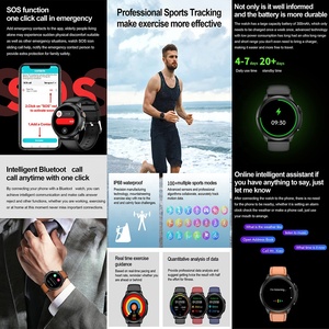 ET481 1.43 인치 라운드 AMOLED 디스플레이 BT SOS 호출 ECG 혈액 요산 지질 모니터 Rejol 스마트 시계 ECG 건강 스마트 워치 - Product Image 6