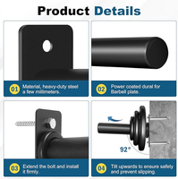 Support mural personnalisé pour plaques de poids, support de rangement robuste pour disques de musculation 330 LBS pour une installation gain de place en salle de sport