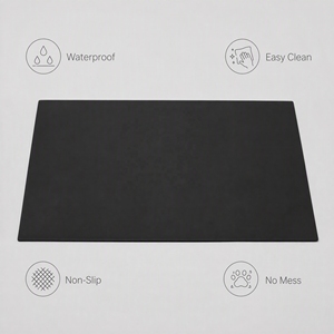 Waterproof Non Slip Black Silicone <b>Pet</b> <b>Feeding</b> <b>Mat</b> 915x600mm Easy Clean Reusable Dog Cat Bowl Pad Floor Protector <b>Pet</b> Supplies - Product Image 3