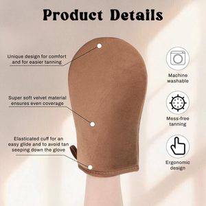 Mitaines de bronzage personnalisées avec logo, applicateur de bronzage sans soleil, gant applicateur de faux bronzage, mitaines auto-bronzantes, gants de bronzage - Product Image 2
