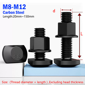 Tuercas y tornillos de aleación de latón/acero al carbono Grado 8.8 M8 M10 M12, tuerca en T GB37, tornillo en T de cabeza de martillo, tornillo en T rectangular para ranura - Product Image 3