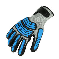 Conception personnalisée Gants de sécurité durables en TPR de haute qualité résistants aux coupures Gants de travail enduits de nitrile sableux Gants d'impact