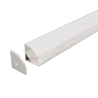 Profil led d'angle 45 degrés 16x16mm pour l'éclairage d'armoire, bande lumineuse led en aluminium