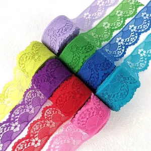 Wholesale Colorful Elastic Lace Non-Stretch Lace DIY Handmade Accessories Clothing Accessories Lace