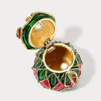 Boîte à bibelots personnalisée en métal émaillé sac de bénédiction de Noël porte-bijoux pour la décoration intérieure ornements cadeaux de Noël