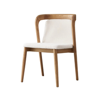 Nordic Scandinavian Modern Leisure Chair mit Leder Rückenlehne Holz Wohn möbel für Restaurant und Hotel Esstisch Set