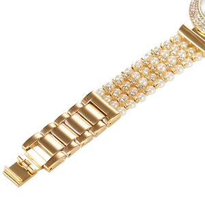 Vigilanza di signore Di Lusso Braccialetti Delle Donne Del Diamante Guarda Le Donne di Strass Ultra Sottile Da Polso Orologi di Cristallo Della Perla Orologi Dei Monili di Bling - Product Image 3
