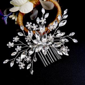 Tocado de boda <span class=keywords><strong>para</strong></span> mujer, peineta de cristal completo con diamantes de imitación, aleación de oro y plata, epingle cheveux, <span class=keywords><strong>alambre</strong></span> metálico <span class=keywords><strong>para</strong></span> cumpleaños - Product Image 3