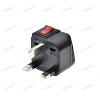 Adaptateur de prise universel vers prise britannique, multiprise avec interrupteur principal LED Wonpro WSA-7
