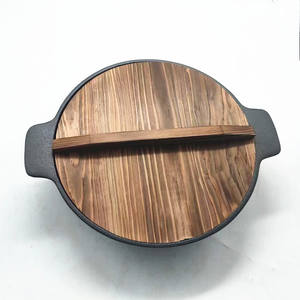 Cacerola clásica de hierro fundido Shabu/olla doble multifuncional 2 en 1 para gran oferta Sukiyaki Paella cazuela para acampar al aire libre - Product Image 3