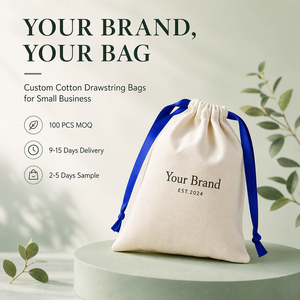 Sac cadeau en toile de coton avec cordon de serrage pour bijoux - Product Image 2
