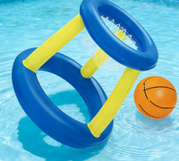 Jeu de panier de basket-ball aquatique gonflable pour piscine familiale, comprenant un ballon, un jouet sportif flottant pour le plaisir en plein air et à la plage