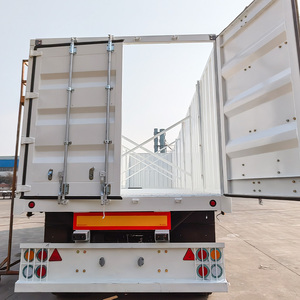 13m Side Wing Van Trailer Heavy Duty Tri Axle Box Trailer Precio bajo Cuerpo cerrado Acero Semirremolque para camiones - Product Image 3