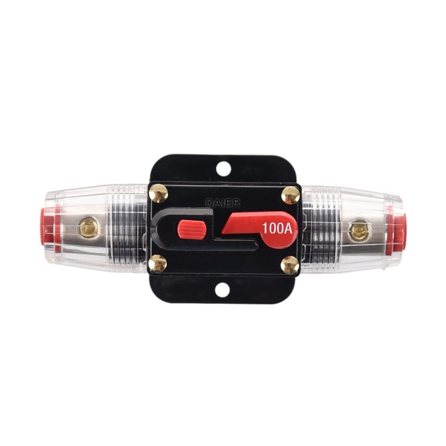 Automotive 100 Amp DC Resettable Fuse Circuit Breaker for Sale Car Audio System Fuse 12V 24V 250A Overload Protection Fuse(100A)