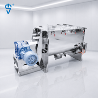Mélangeur horizontal à ruban en acier inoxydable industriel pour le mélange de poudres sèches, d'aliments, de produits chimiques et d'assaisonnements