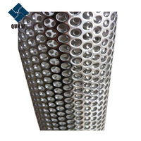 Fer perforé de plat décoratif soudé de maille en métal avec des services de cintrage et de coupe de fil d'acier de trous perforés