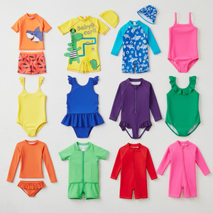 Atacado Crianças Meninos Two Piece <span class=keywords><strong>Swimwear</strong></span> Surf Ternos Com UPF 50 + para Crianças Custom Cartoon Pattern Beachwear Swimsuit - Product Image 5
