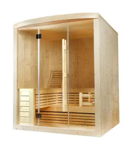 Modern Design Luxury Indoor Red Cedar Indoor Sauna Room 6 Person