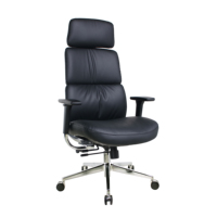 Fauteuil de bureau exécutif haut JOHOOFURNITURE en cuir PU, large avec repose-pieds, pour personnes corpulentes, style maille, Ofis Koltugu