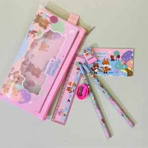 Ensemble de <span class=keywords><strong>papeterie</strong></span> pour l'école 2025, règle de dessin animé, taille-crayon, <span class=keywords><strong>papeterie</strong></span> pour filles, enfants, design kawaii, <span class=keywords><strong>papeterie</strong></span> pour enfants, modèle QX-S014, OEM&ODM - Product Image 3