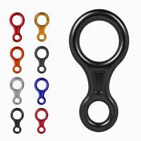 MingPin MP-8ZH-004 Descender en aluminium en forme de 8 pour escalade, abeillage d'arbres, équipement de sauvetage, accès par corde et sécurité incendie