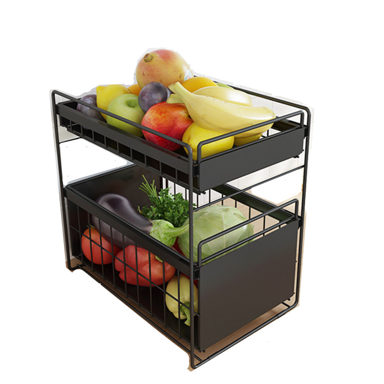 2-Tier Kitchen Organizer Detachable Household Items Rack Under Sink Storage Holders