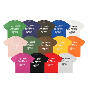 Nueva Camiseta Casual para Hombre, Moderna, de Manga Corta, Corte Regular, 100% Algodón, Transpirable, con Estampado de Letras Único y Cuello Redondo - Product Image 1