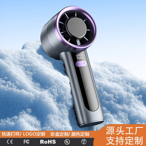 K5 Handheld <b>Fan</b> <b>Mini</b> Rechargeable <b>USB</b> Digital Display Portable <b>Fan</b> For Outdoor Use - Product Image 4