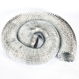 <span class=keywords><strong>Tuyau</strong></span> <span class=keywords><strong>flexible</strong></span> en fibre de verre et feuille d'aluminium résistant à la chaleur, <span class=keywords><strong>tuyau</strong></span> d'évacuation haute température <span class=keywords><strong>pour</strong></span> <span class=keywords><strong>hotte</strong></span> de cuisine domestique, argenté - Product Image 4