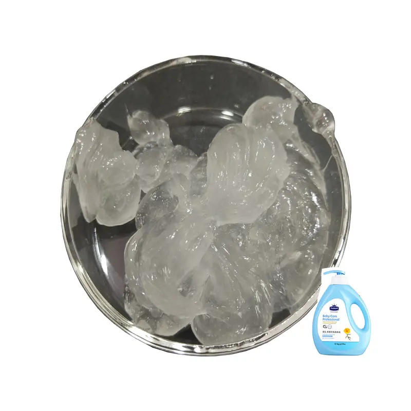 백색 점성 액체 세제 비누 원료 170kg 플라스틱 드럼 슬 70% 나트륨 라 우릴 에테르 설페이트